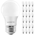 Luxrite A15 LED Light Bulbs 7W (40W Equivalent) 600LM 5000K Bright White Dimmable E26 Base 24-Pack LR21353-24PK